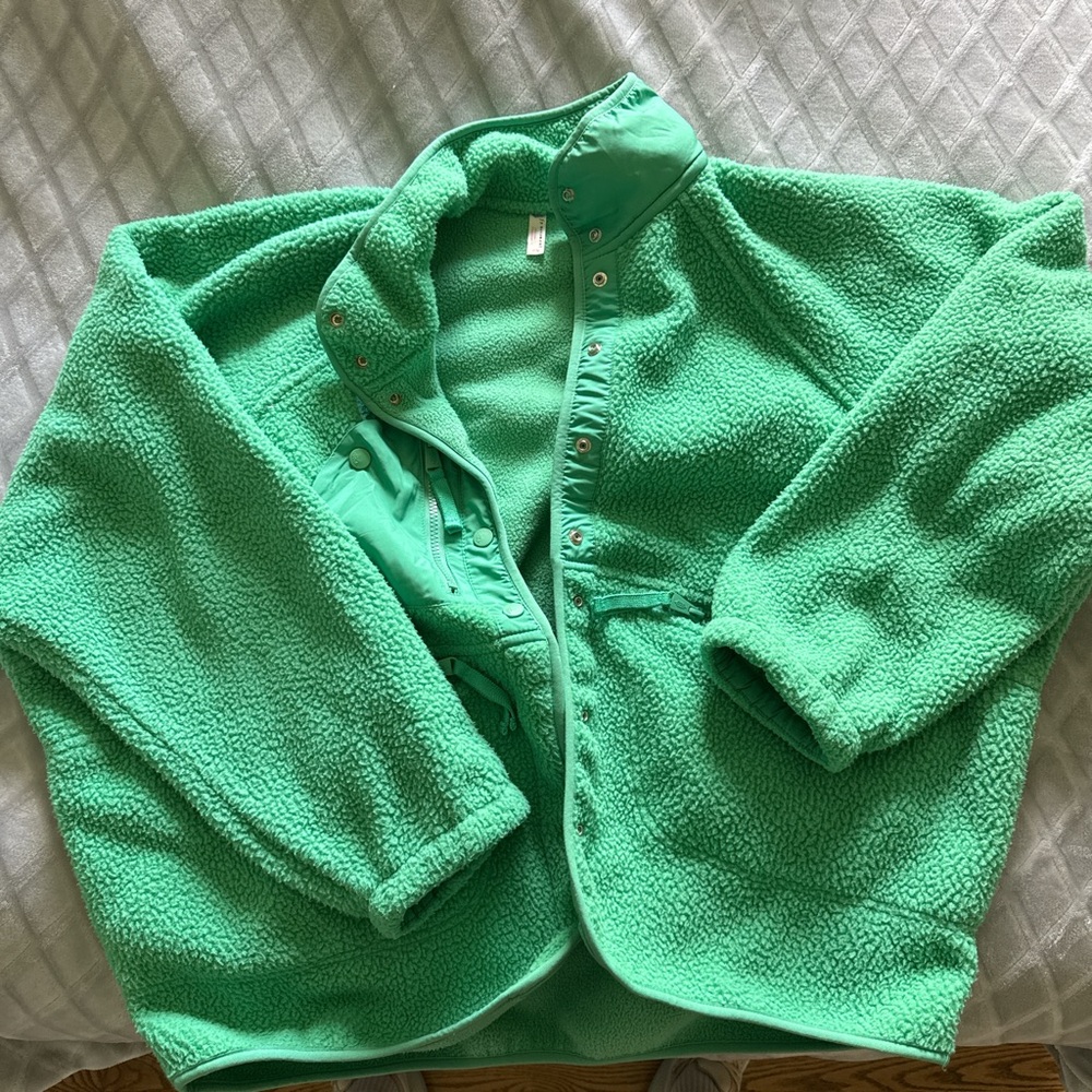 Free people hit the slopes fleece size XL green